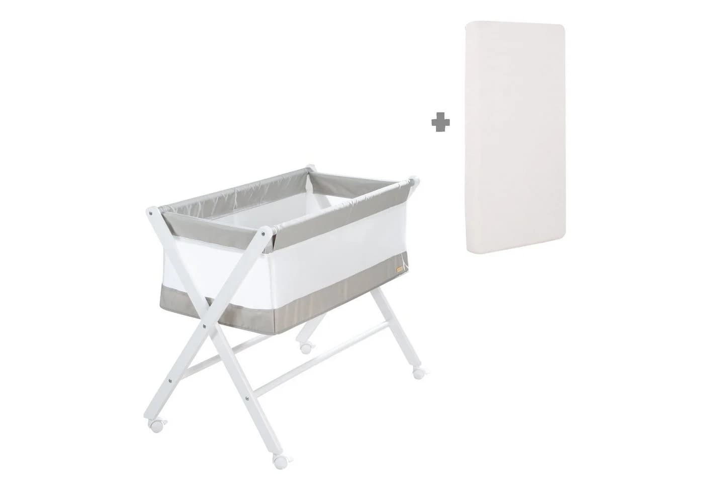 roba® Stubenbett klappbar, Canvas- & Mesh-Material, inkl. Rollen & Matratze - Bild 4