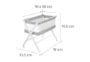 roba® Stubenbett klappbar, Canvas- & Mesh-Material, inkl. Rollen & Matratze Bild 5