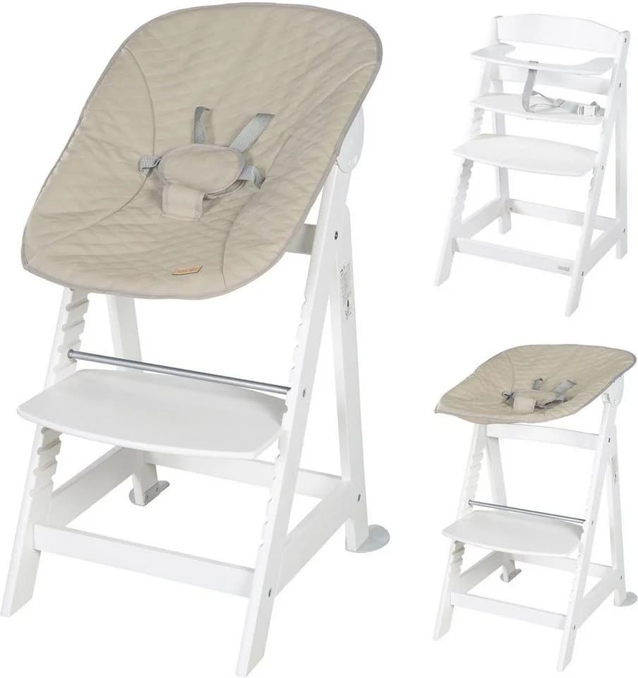 Roba »Born up Greyish« 2-in-1-Hochstuhl Weiß Holz