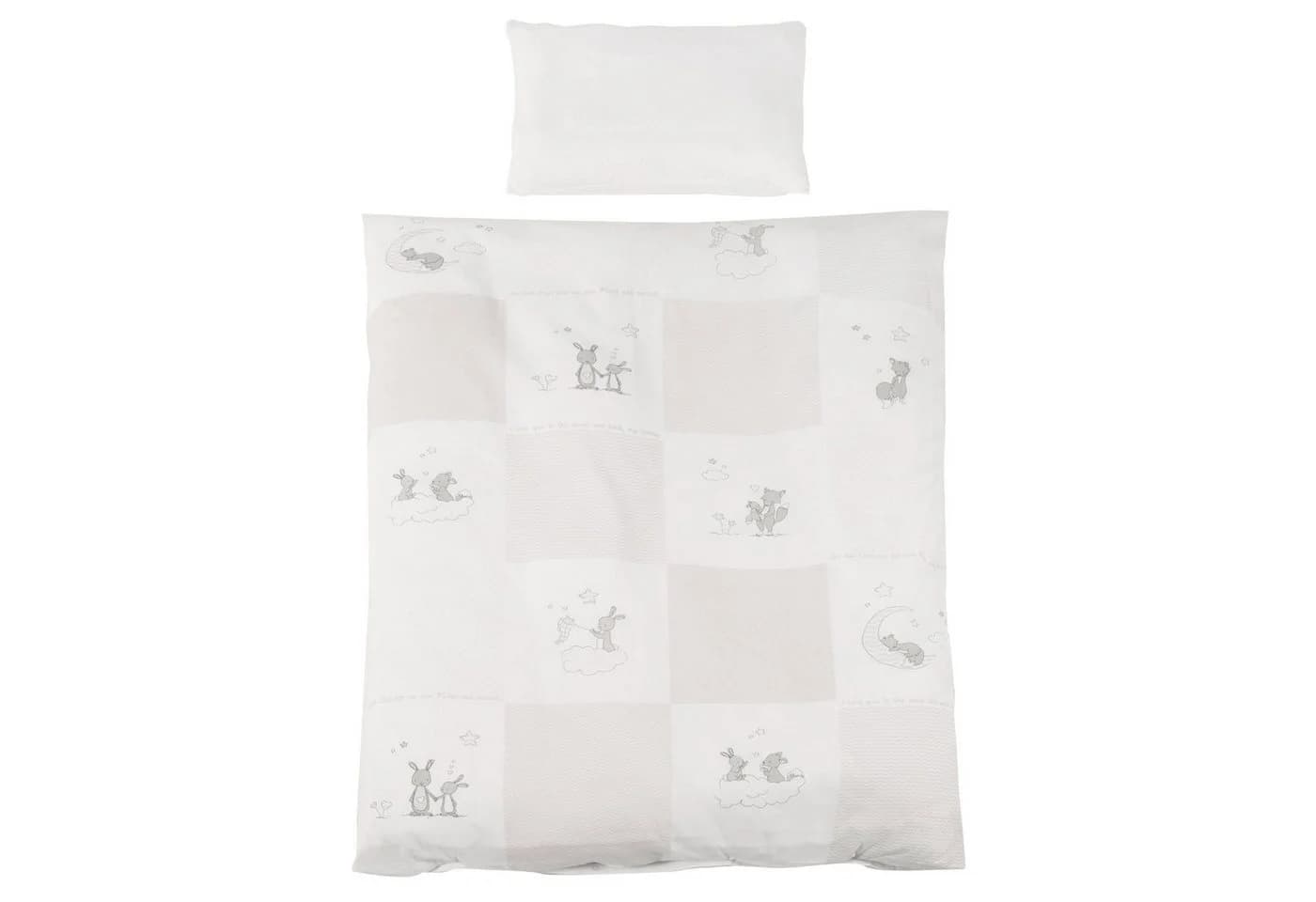 roba® Babybett Fox & Bunny Komplettset Weiß Beige - Bild 3
