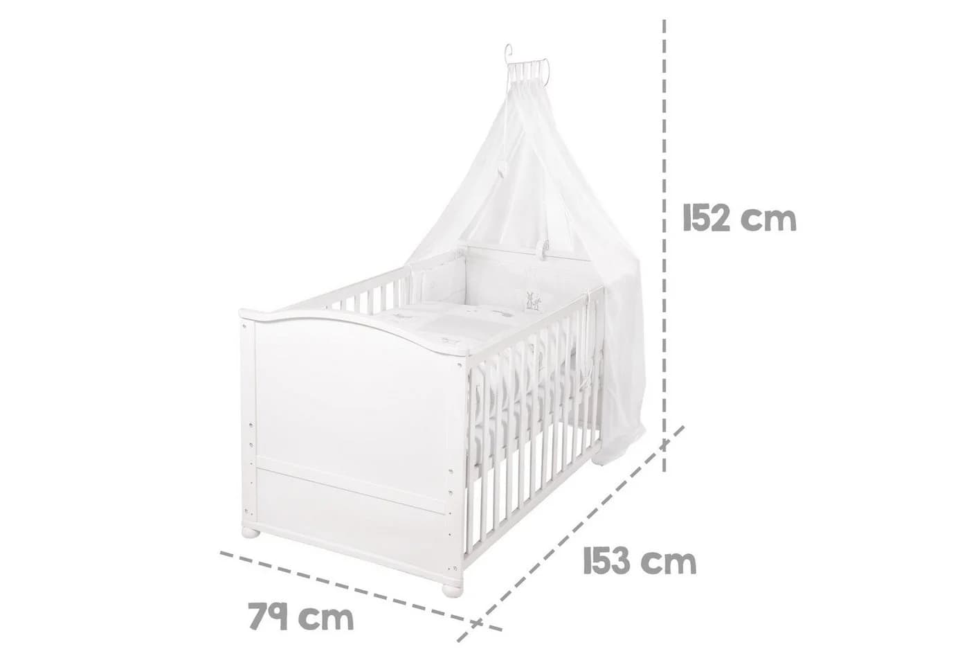 roba® Babybett Fox & Bunny Komplettset Weiß Beige - Bild 4