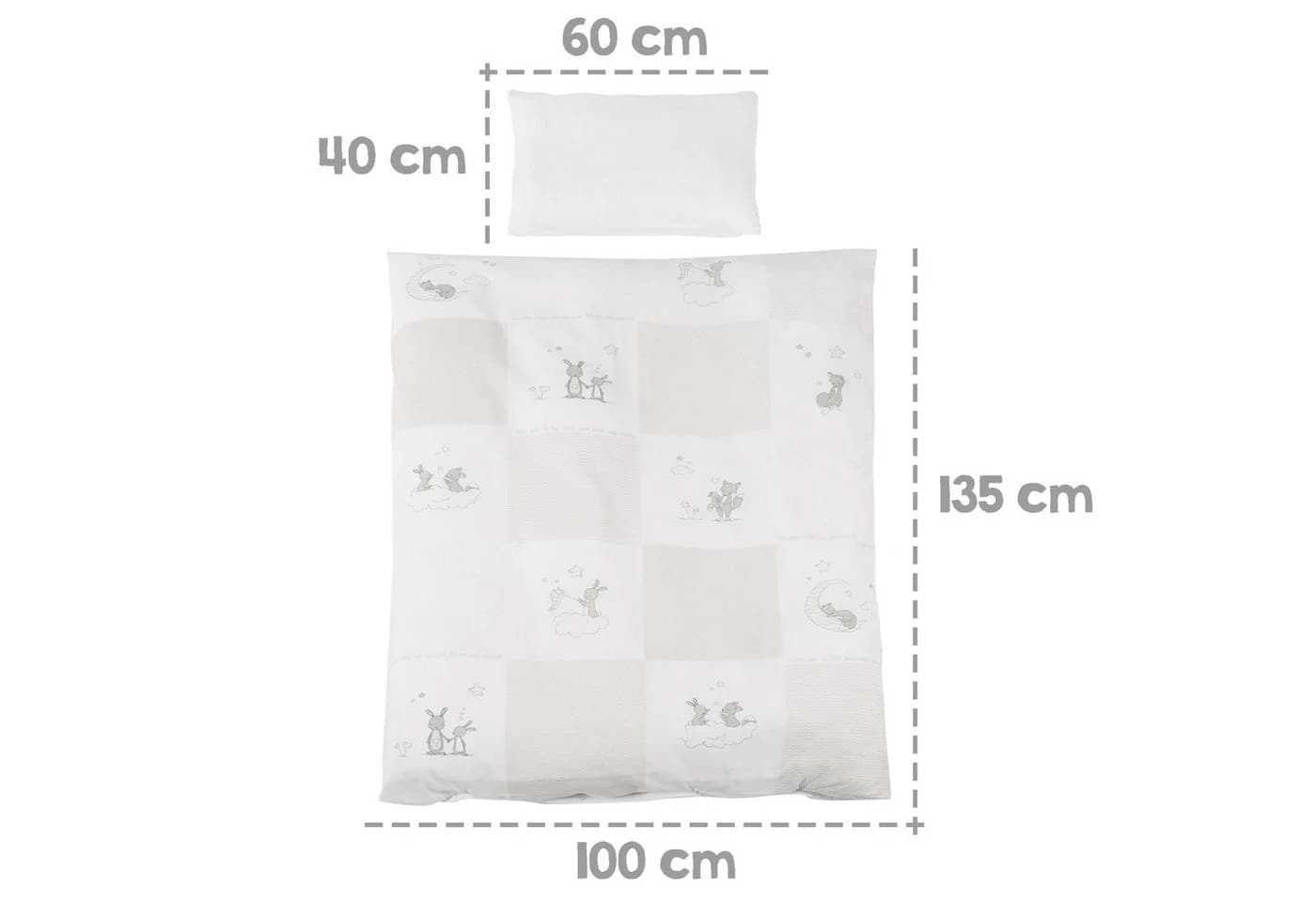 roba® Babybett Fox & Bunny Komplettset Weiß Beige - Bild 5
