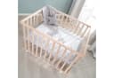 roba® Laufgitter Jumbo twins grau, 4-eckig, Laufstall, höhenverstellbar Bild 1