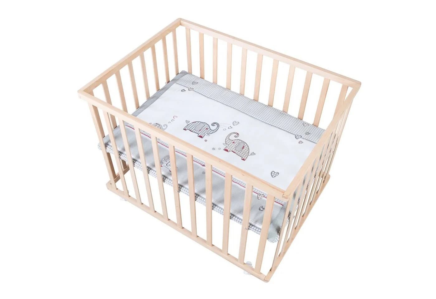 roba® Laufgitter Jumbo twins grau, 4-eckig, Laufstall, höhenverstellbar - Bild 2
