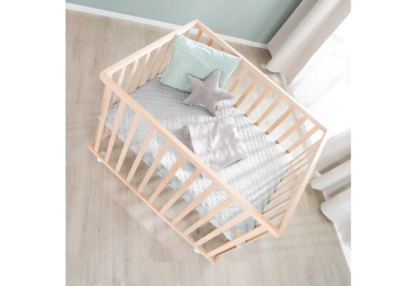 Roba Laufgitter Style Bio-Buche mit Einlage und Rollen