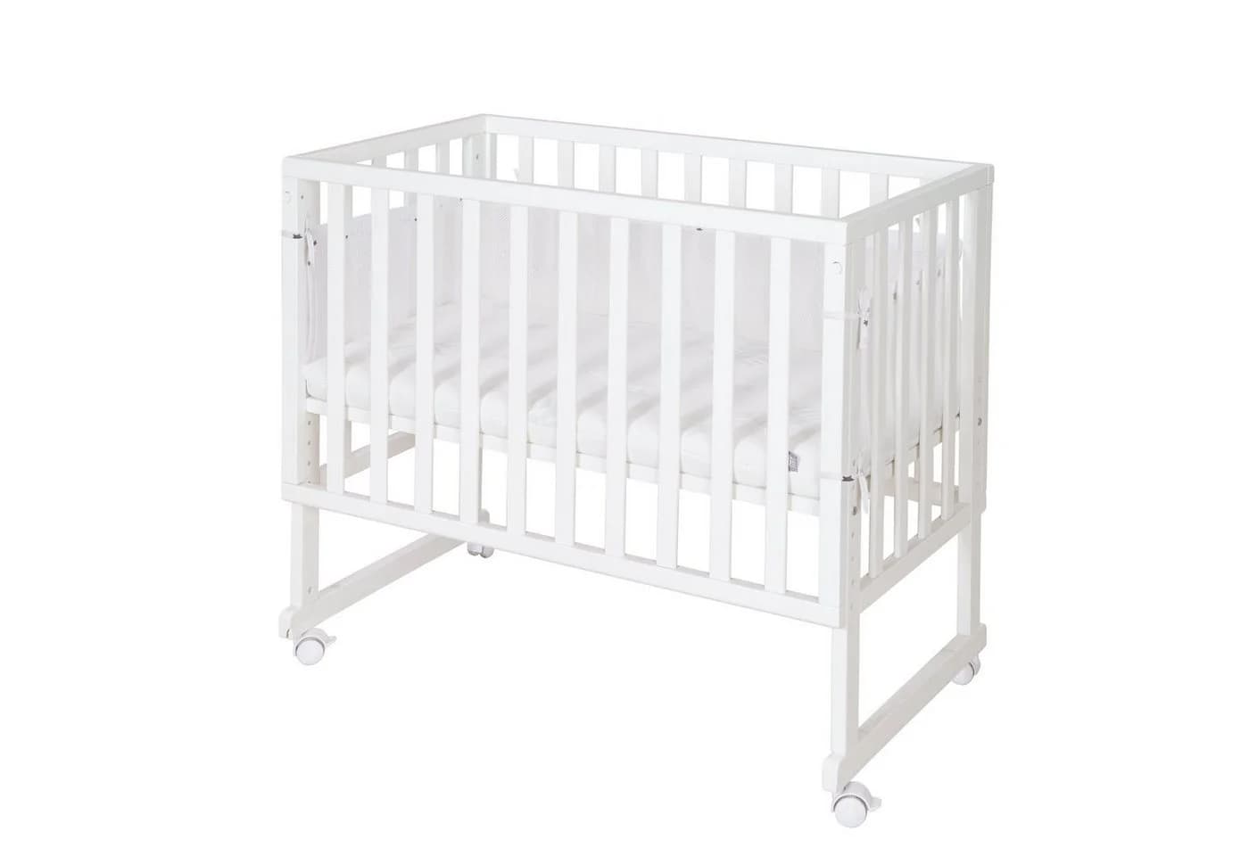 roba® Stubenbett Beistellbett höhenverstellbar inkl. Matratze Weiss - Bild 2