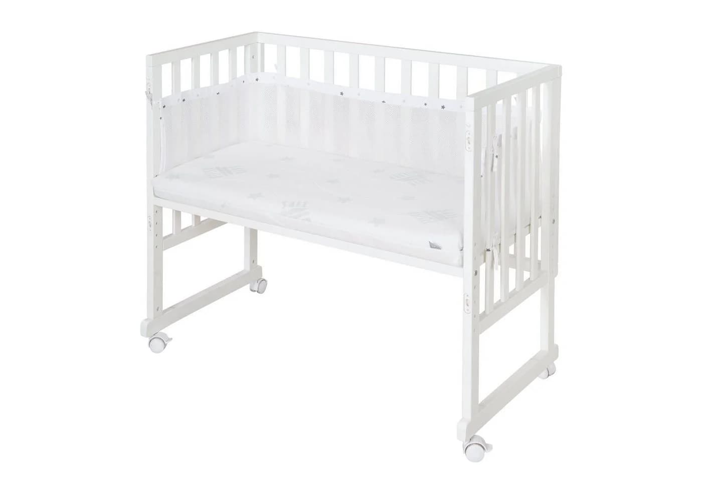 roba® Stubenbett Beistellbett höhenverstellbar inkl. Matratze Weiss - Bild 3