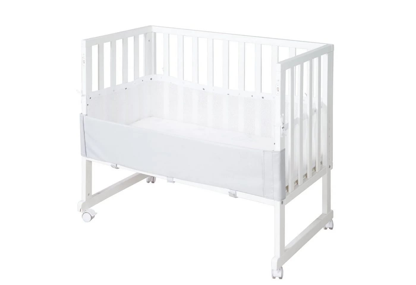roba® Stubenbett Beistellbett höhenverstellbar inkl. Matratze Weiss - Bild 4
