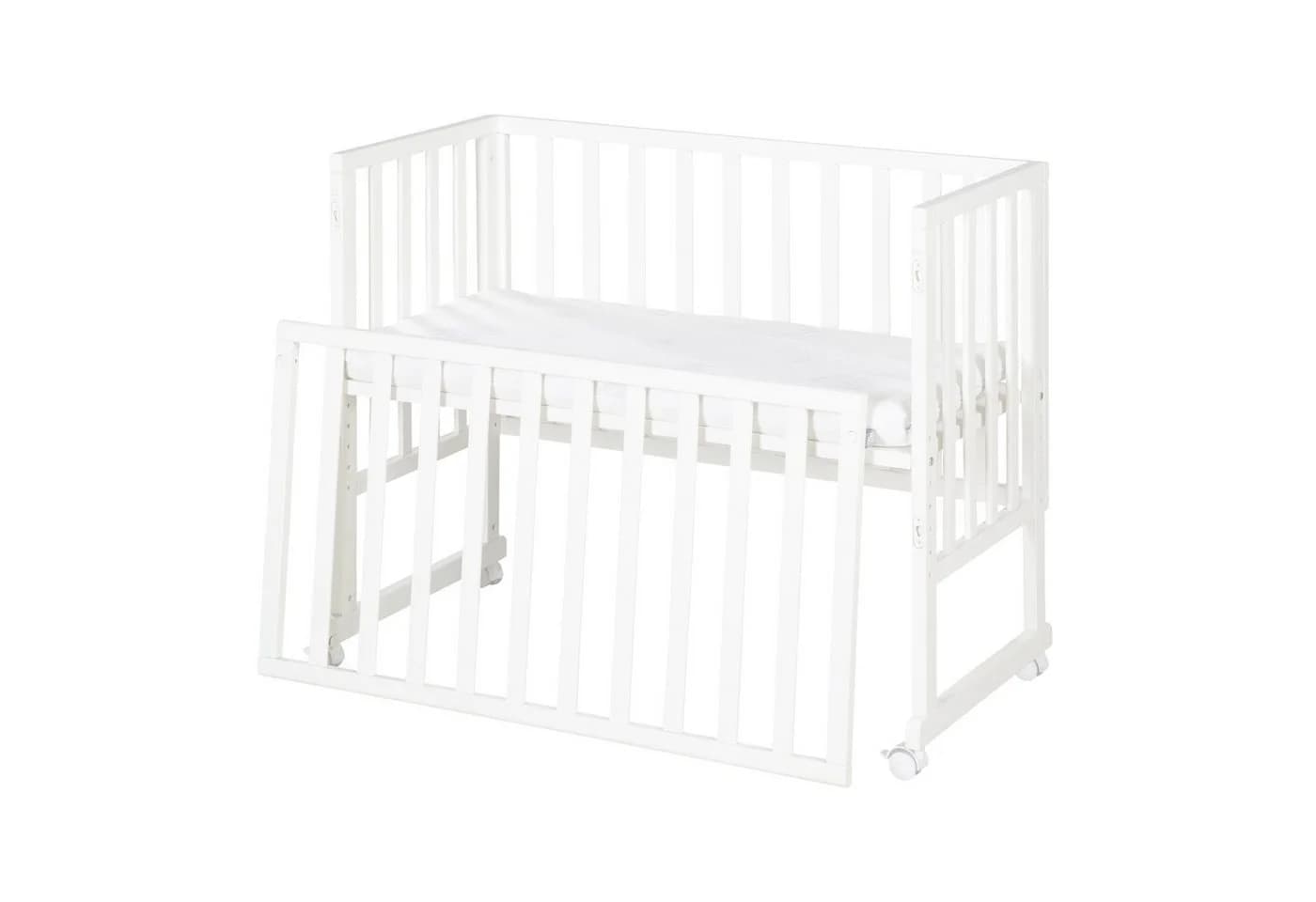 roba® Stubenbett Beistellbett Weiß höhenverstellbar inkl. Matratze - Bild 2