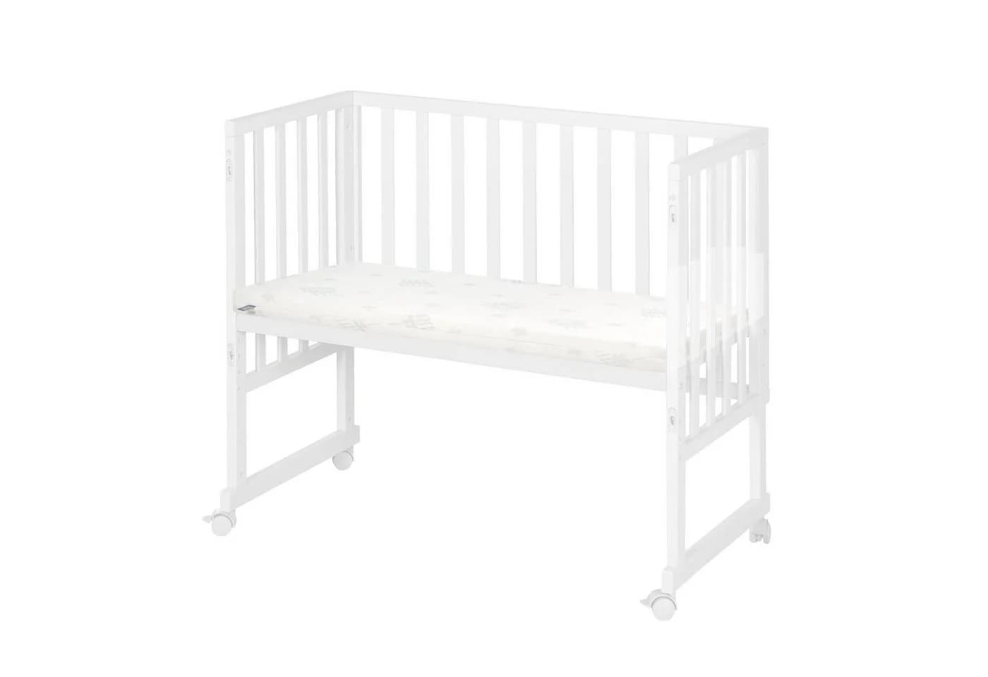 roba® Stubenbett Beistellbett Weiß höhenverstellbar inkl. Matratze - Bild 4
