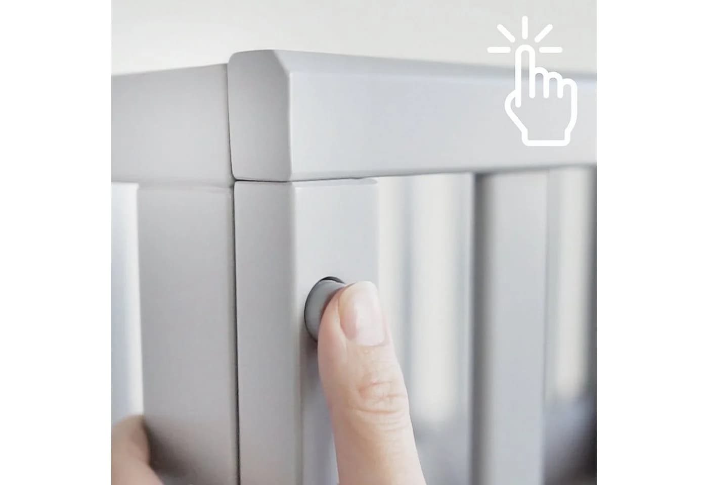 roba® Stubenbett Beistellbett Weiß höhenverstellbar inkl. Matratze - Bild 5