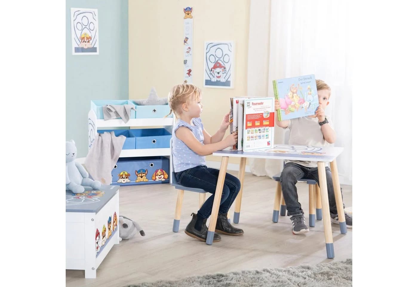 ROBA Kindersitzgruppe Paw Patrol Grau/Weiß mit 2 Stühlen und Tisch - Bild 3
