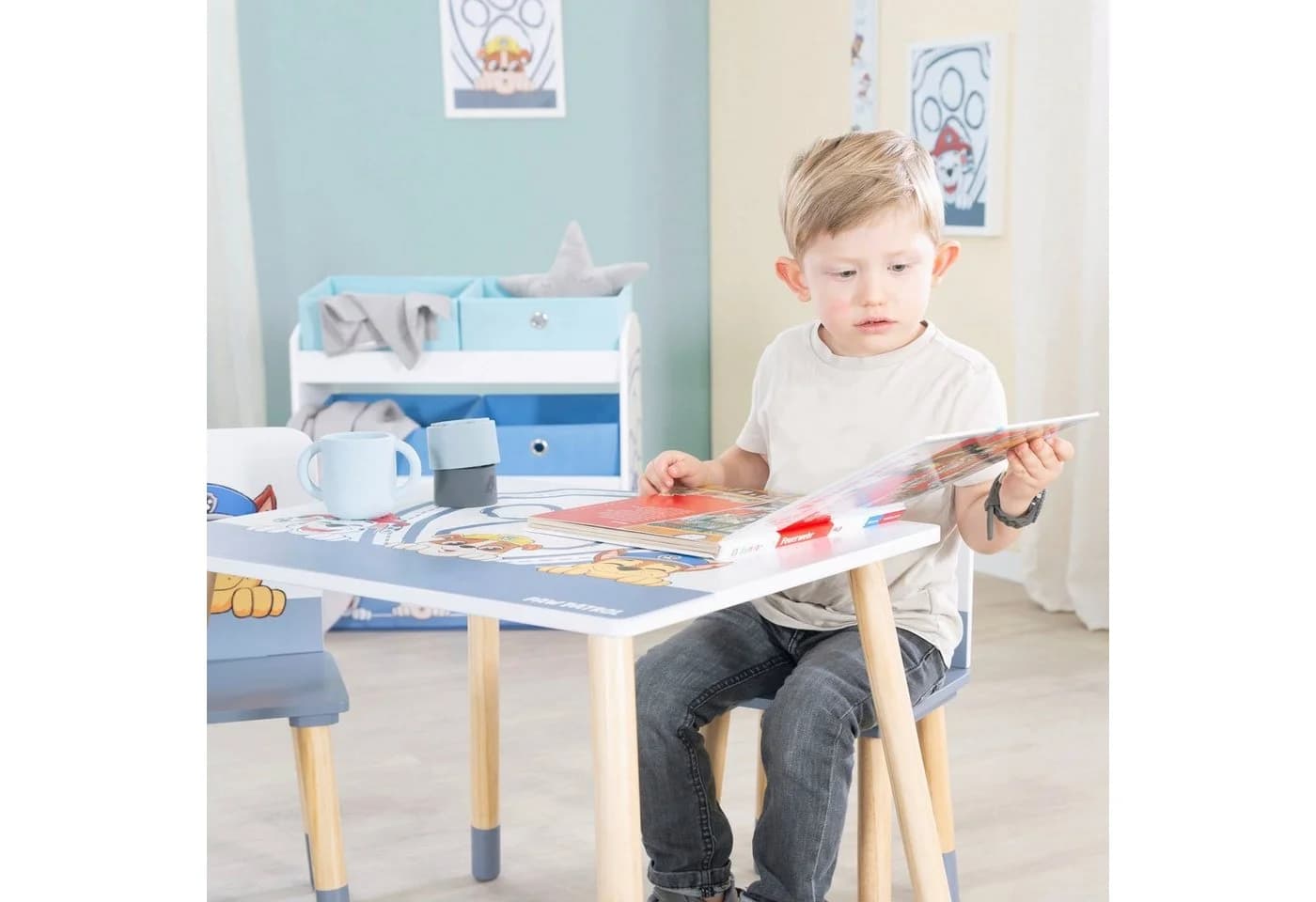 ROBA Kindersitzgruppe Paw Patrol Grau/Weiß mit 2 Stühlen und Tisch - Bild 4