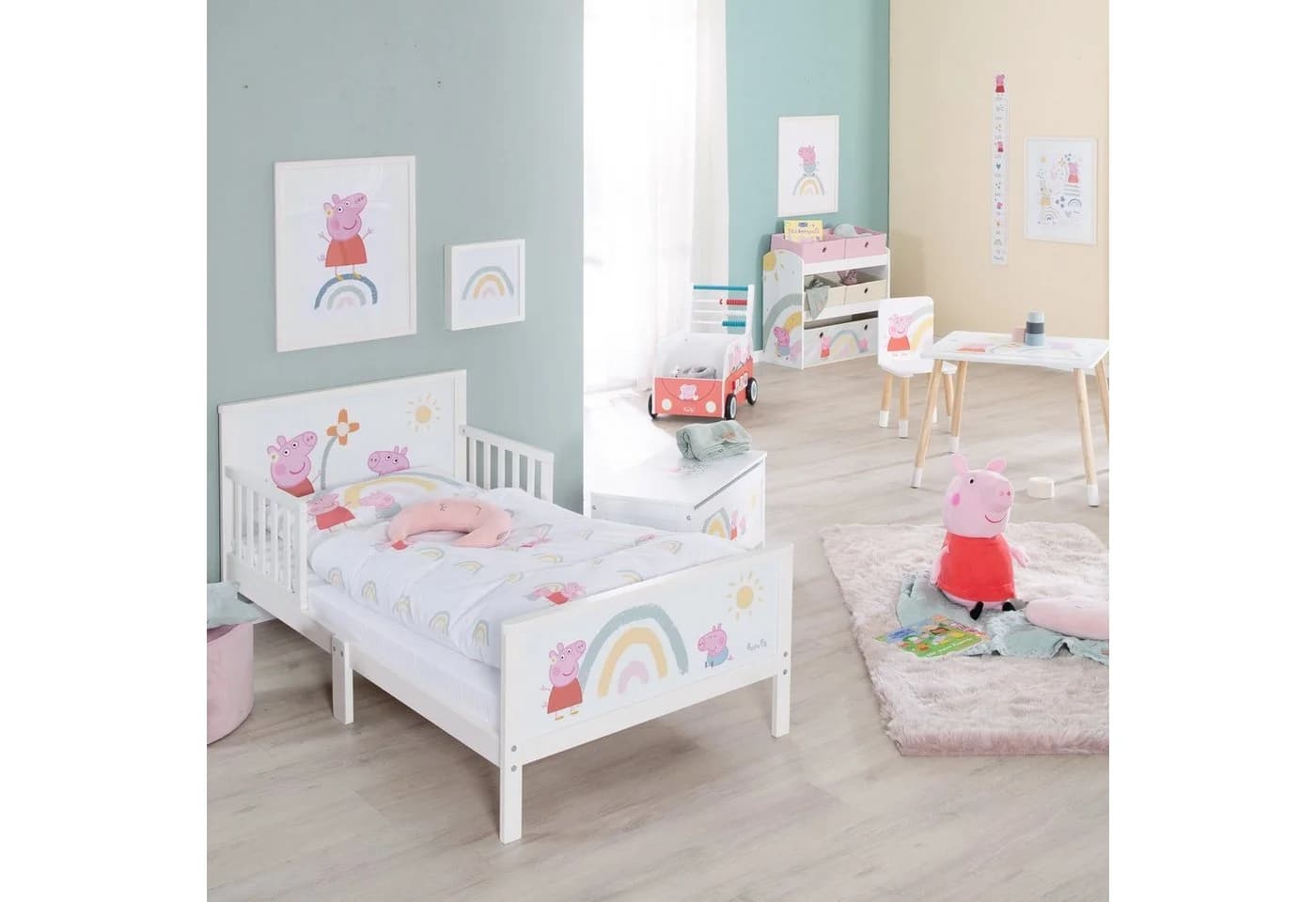 roba® Kinderbett Peppa Pig Weiß/Rosa inkl. Bettwäsche & Lattenrost - Bild 4