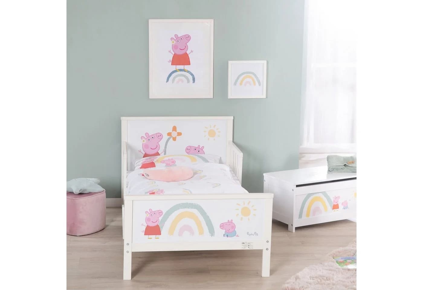 roba® Kinderbett Peppa Pig Weiß/Rosa inkl. Bettwäsche & Lattenrost - Bild 5