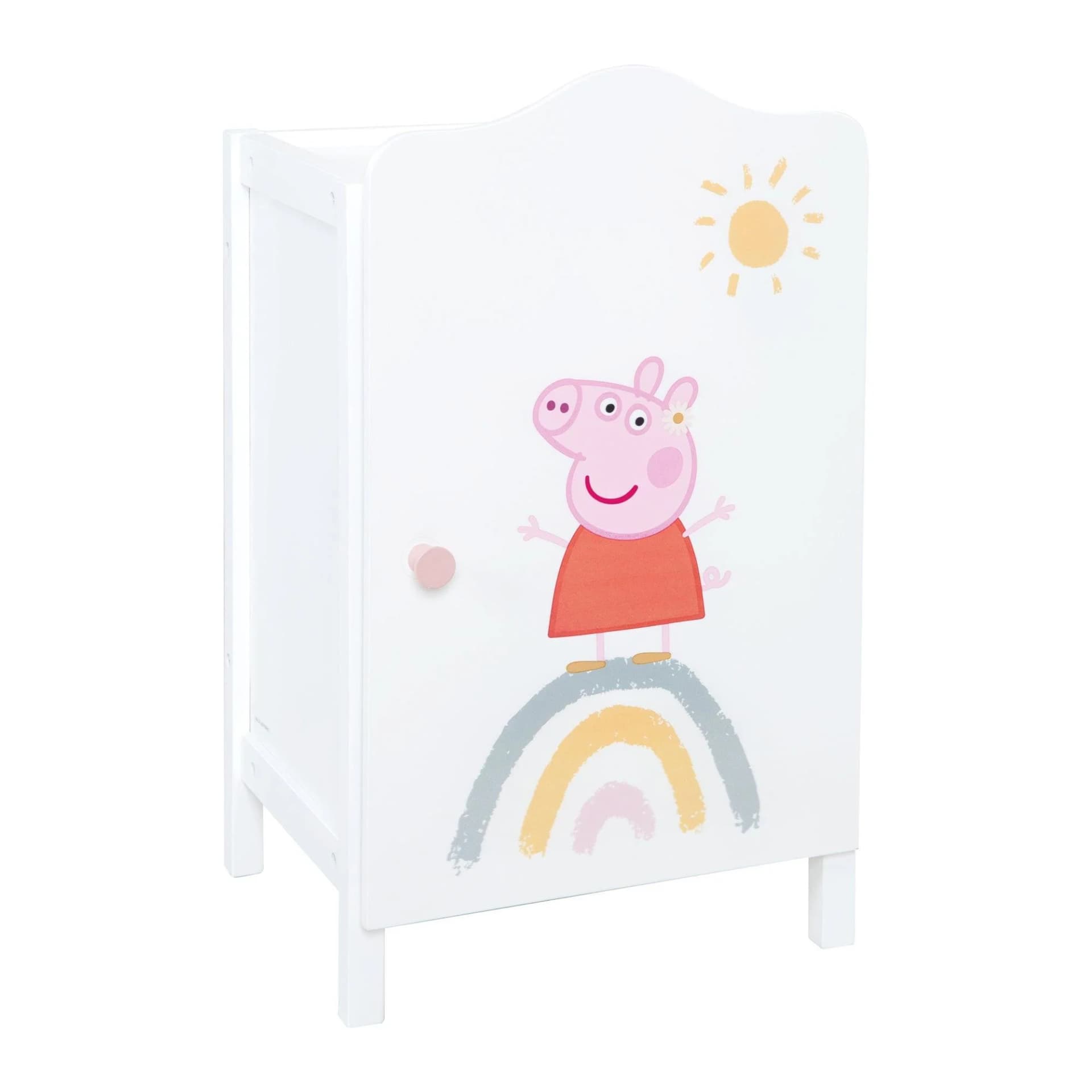 roba® Puppenkleiderschrank Peppa Pig Weiß Holz