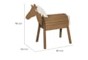 roba® Schaukelpferd Outdoor Massivholz Teak Bild 3