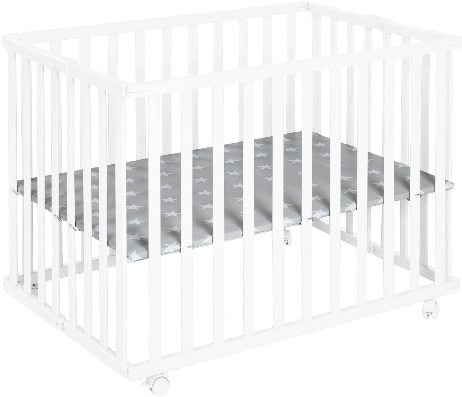 roba® Laufgitter 75 x 100 cm Klapplaufgitter Höhenverstellbar - Bild 2