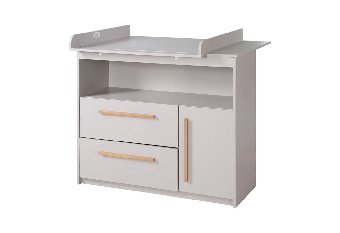 roba® Wickelkommode Lea/Lilo Beige-Grau mit abnehmbarem Wickelaufsatz
