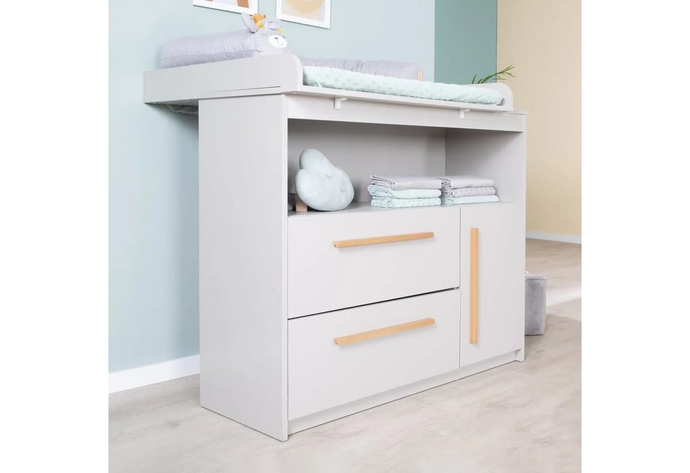 roba® Wickelkommode Lea/Lilo Beige-Grau mit abnehmbarem Wickelaufsatz - Bild 3