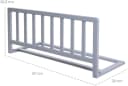 roba Bettschutzgitter 90 cm Taupe Massivholz Bild 3