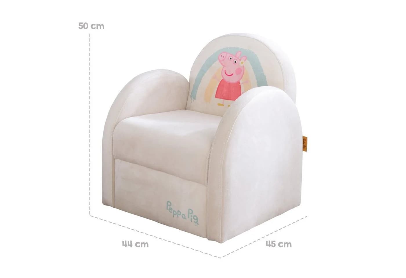 roba Kindersessel Peppa Pig Grau Samt - Bild 5