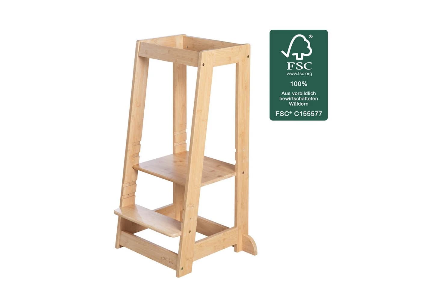 roba® Montessori Lernturm Tritthocker Bambus - Bild 2