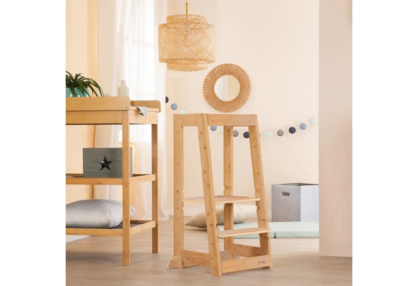 roba® Montessori Lernturm Tritthocker Bambus - Bild 3