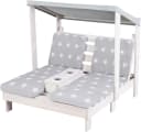 roba® Doppelliege 2er Gartenliege aus Holz Grau Little Stars Bild 2
