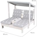 roba® Doppelliege 2er Gartenliege aus Holz Grau Little Stars Bild 3