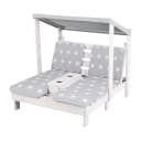 roba® Doppelliege 2er Gartenliege aus Holz Grau Little Stars Bild 4