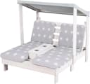 roba® Doppelliege 2er Gartenliege aus Holz Grau Little Stars Bild 5
