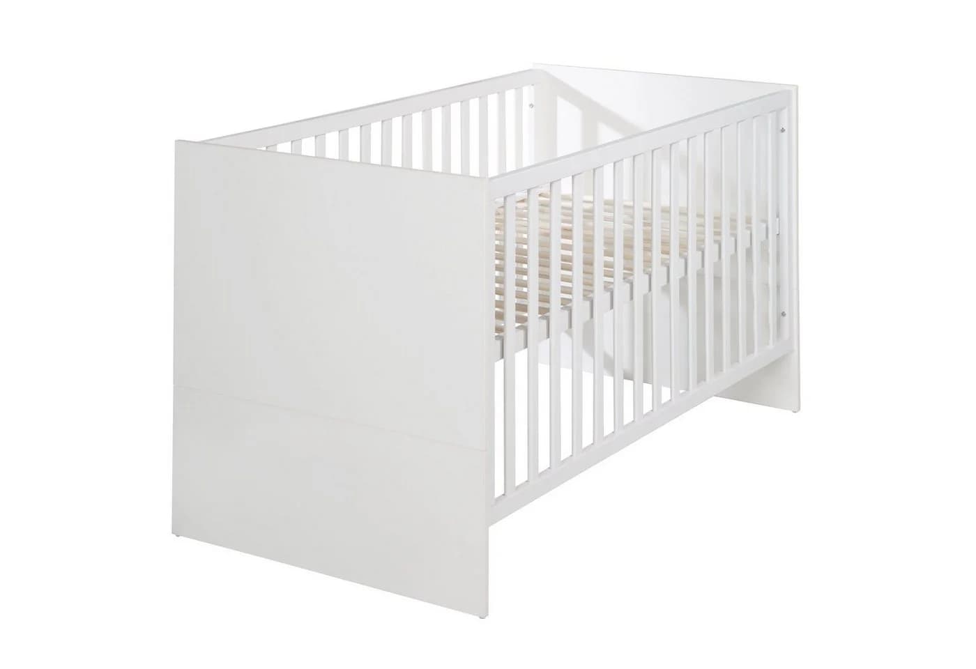 roba® Babybett Lilo Weiß 70x140cm höhenverstellbar mit Schlupfsprossen - Bild 2