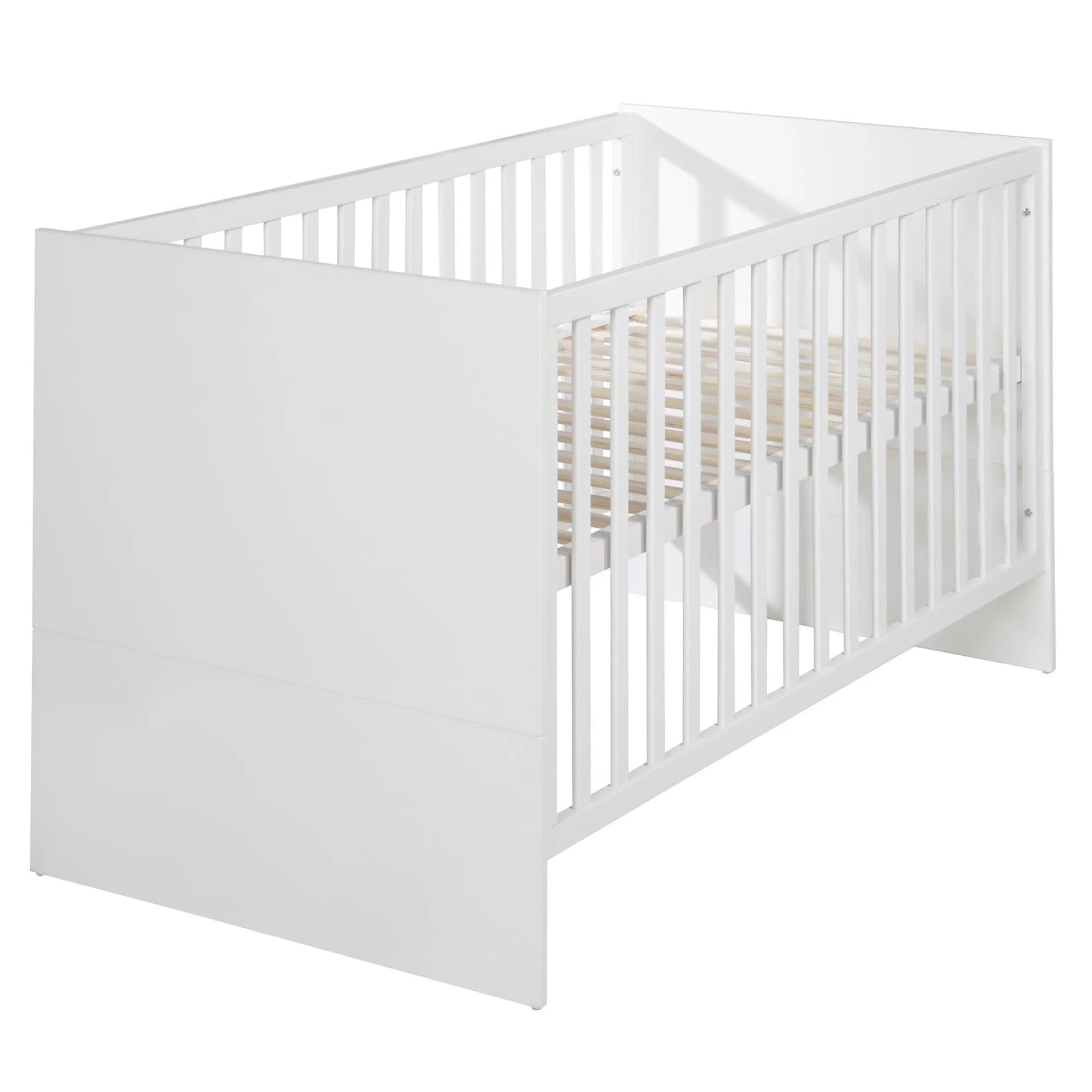 roba® Babybett Lilo Weiß 70x140cm höhenverstellbar mit Schlupfsprossen - Bild 5