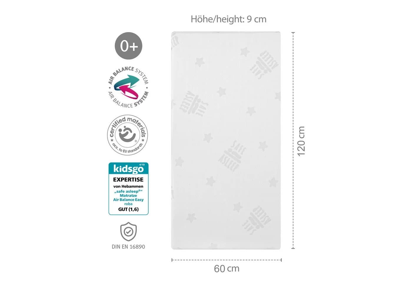 roba safe asleep® Comfort Air Roll Babymatratze 9 cm Weiß - Bild 3