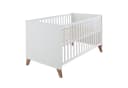 roba® Babybett Ole Weiß 70x140cm Holz Umbaubares Gitterbett Bild 2