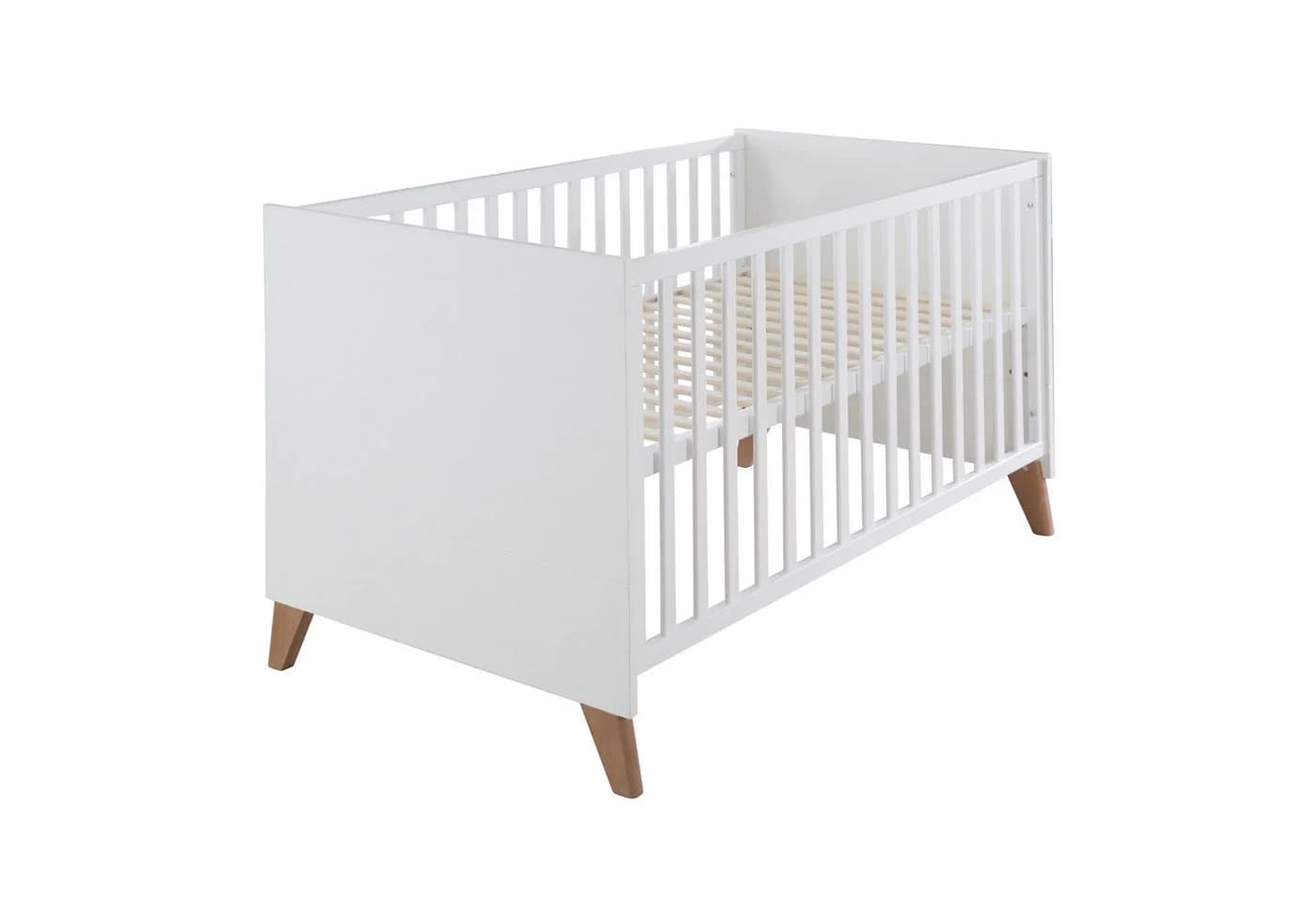 roba® Babybett Ole Weiß 70x140cm Holz Umbaubares Gitterbett - Bild 2