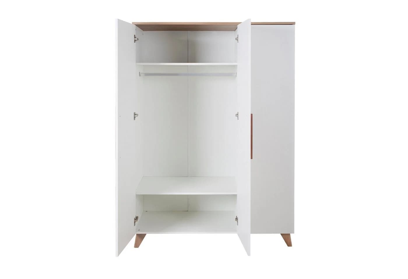 roba® Kinderkleiderschrank Ole 3-türig Holz weiß Wotan Eiche - Bild 3