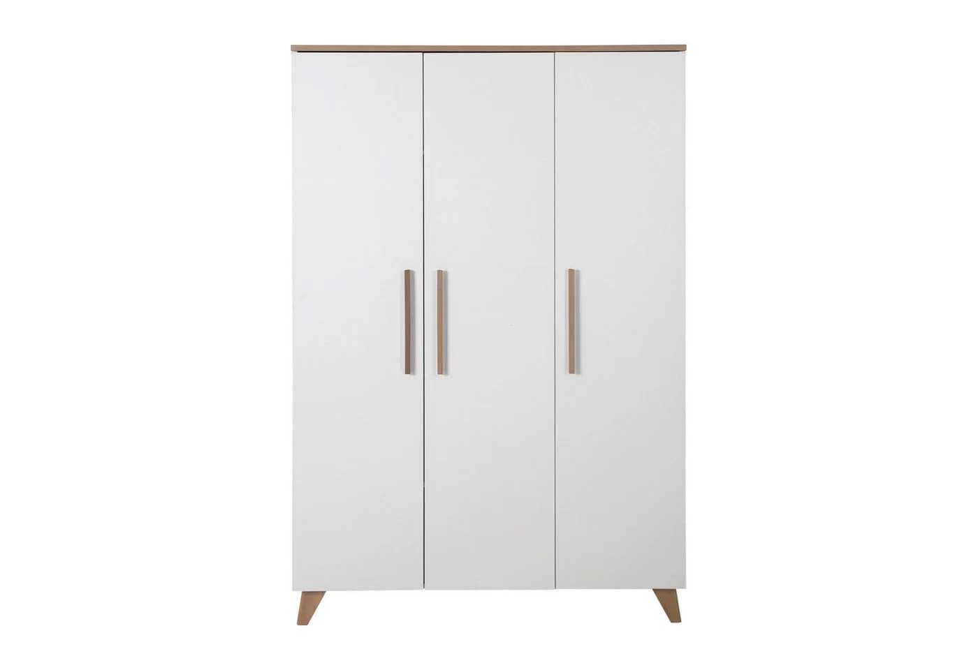 roba® Kinderkleiderschrank Ole 3-türig Holz weiß Wotan Eiche - Bild 4