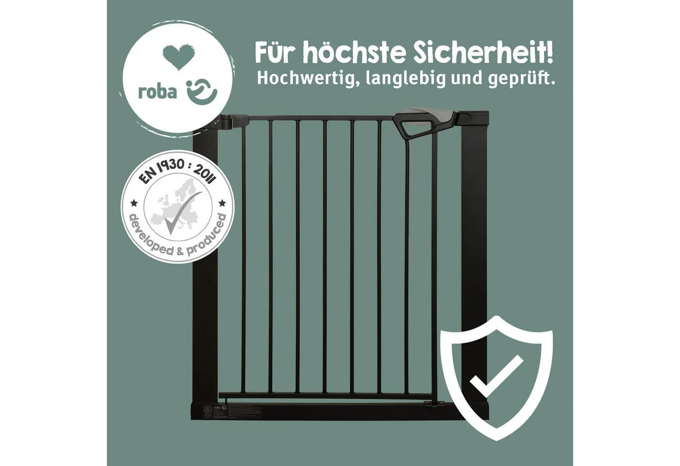 roba® Türschutzgitter easySafe+ Metall 75-82 cm TÜV-geprüft - Bild 3