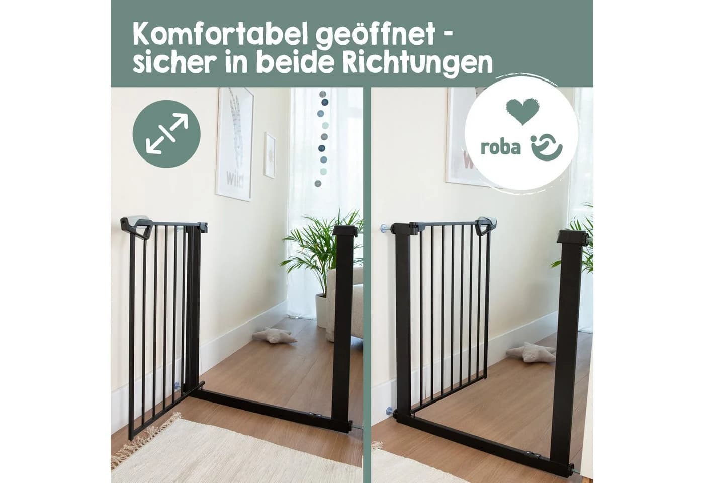 roba® Türschutzgitter easySafe+ Metall 75-82 cm TÜV-geprüft - Bild 5