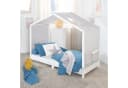 roba® Betthimmel Hausbettbezug Grau mit Stauraum & Dachfenster Bild 1