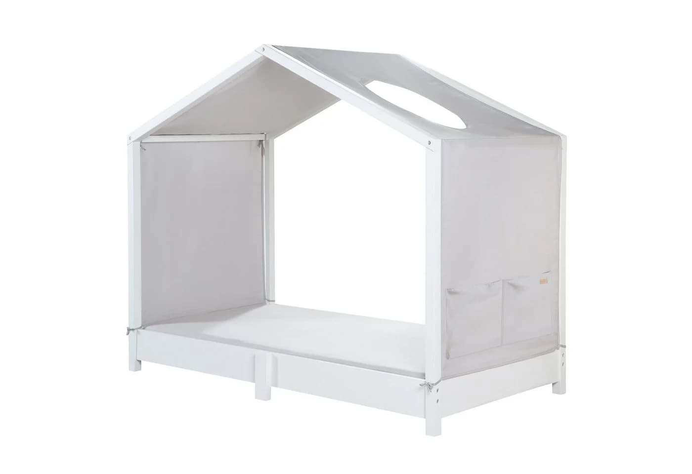 roba® Betthimmel Hausbettbezug Grau mit Stauraum & Dachfenster - Bild 2