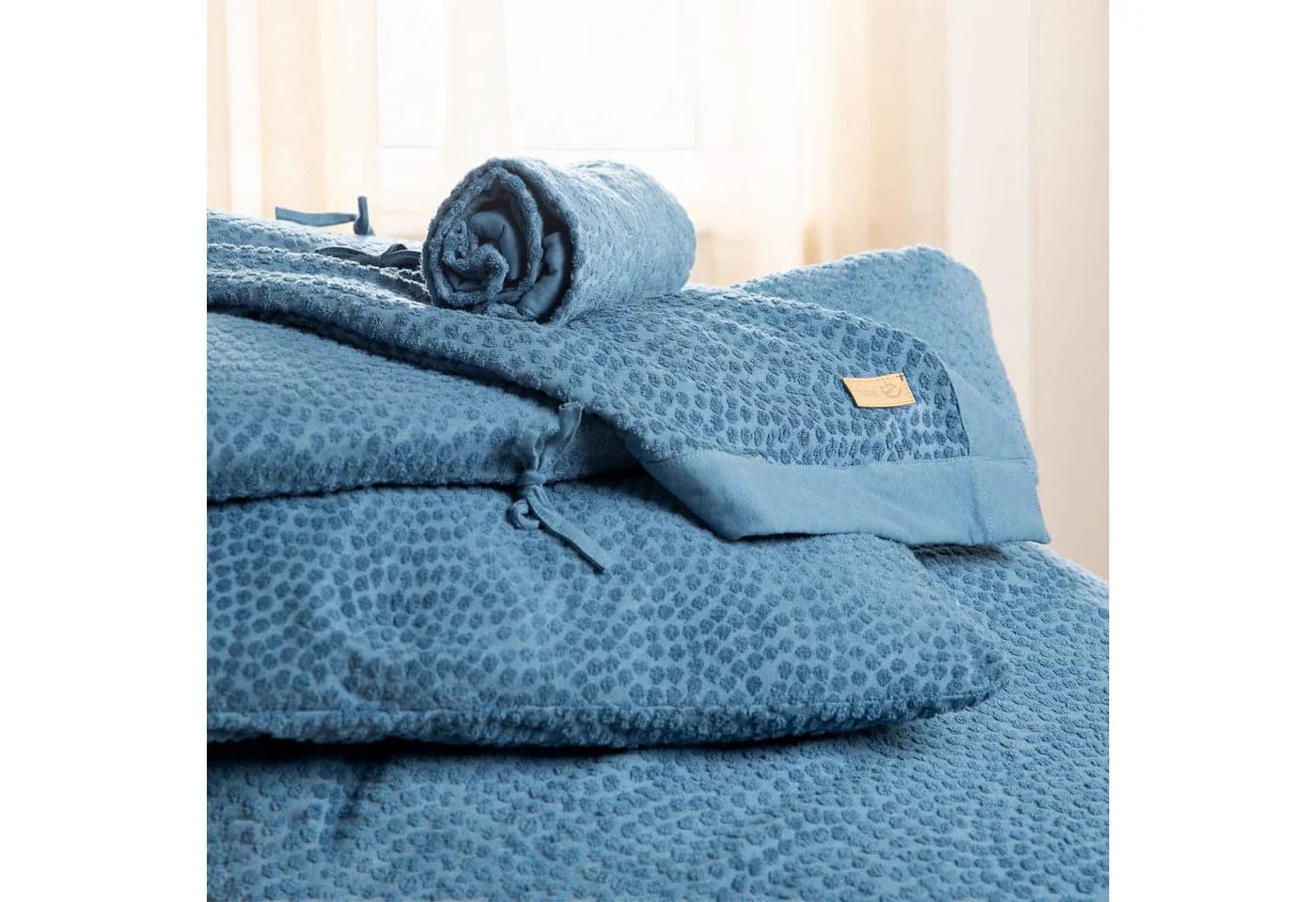 roba® Bettnestchen Seashells Indigo Blau Bio-Baumwolle - Bild 4