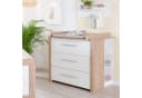 roba® Wickelkommode Malo Modern Weiß Lackiert Artisan Eiche 3 Schubladen Bild 1