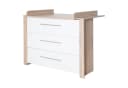 roba® Wickelkommode Malo Modern Weiß Lackiert Artisan Eiche 3 Schubladen Bild 2