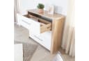 roba® Wickelkommode Malo Modern Weiß Lackiert Artisan Eiche 3 Schubladen Bild 5