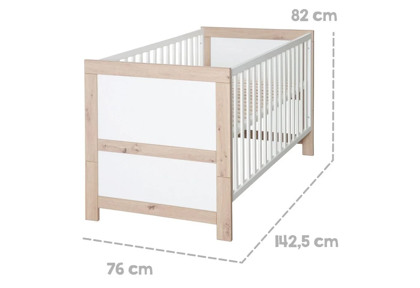 roba® Babyzimmer-Komplettset Malo 3-teilig Weiß Sonoma Eiche - Bild 5