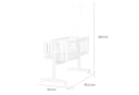 roba® Stubenbett Komplettwiegenset "Little Stars" Weiß/Grau Bild 5