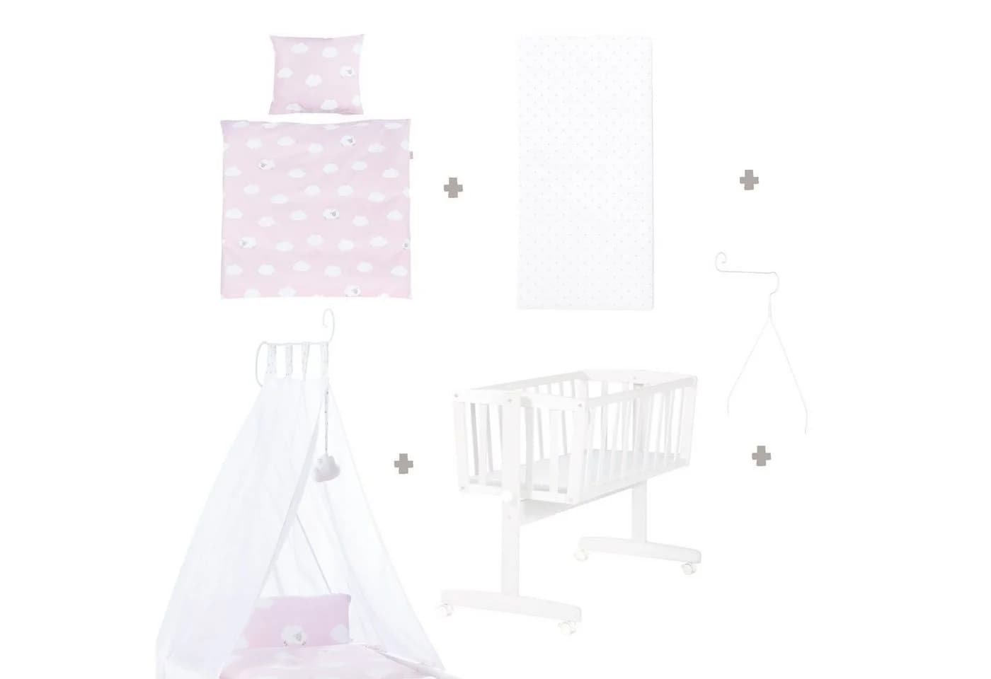 roba® Stubenwagen Kleine Wolke rosa, Komplettwiegenset - Bild 5